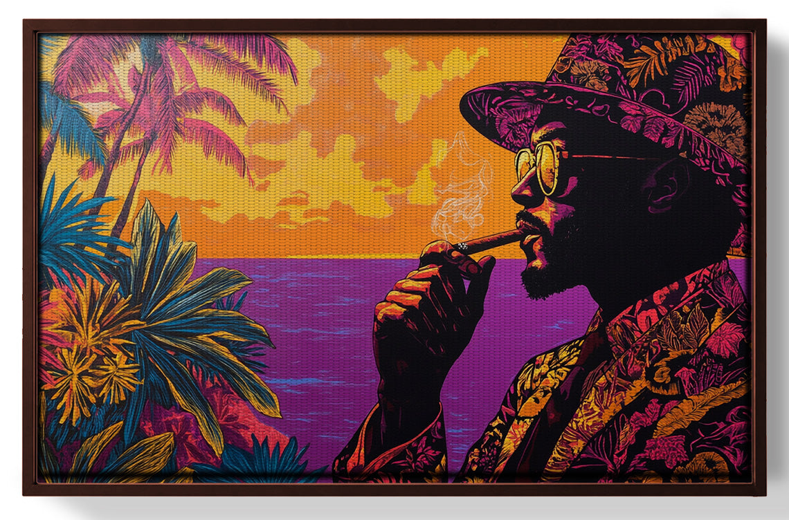 Black Man Tropical Portrait African American wall art view 31