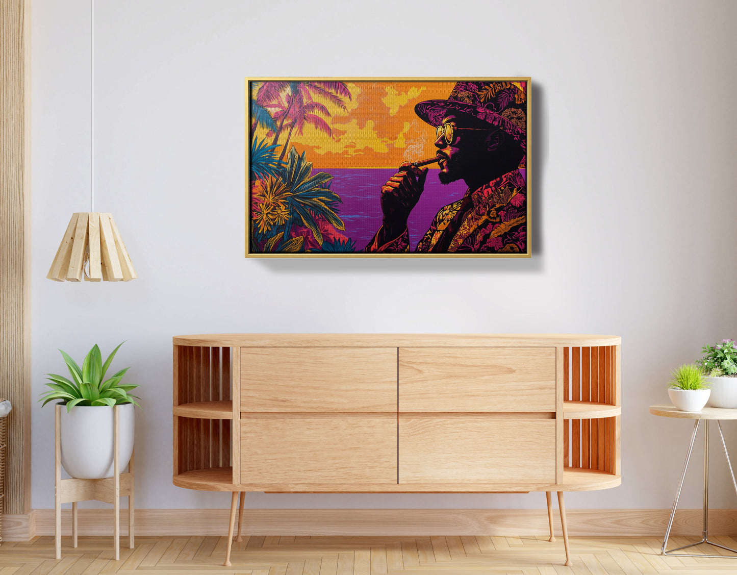 Black Man Tropical Portrait African American wall art view 38