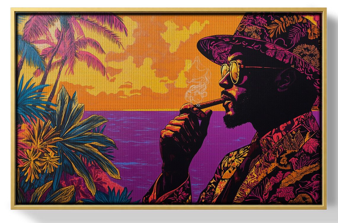 Black Man Tropical Portrait African American wall art view 37