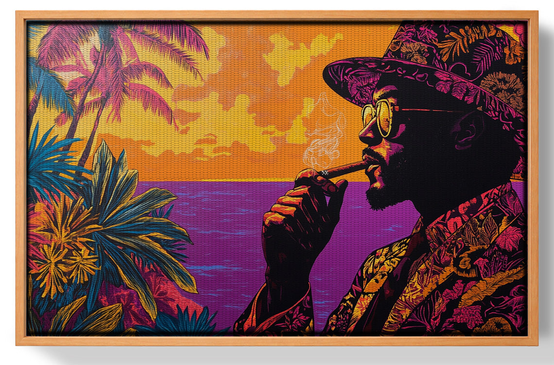 Black Man Tropical Portrait African American wall art view 43