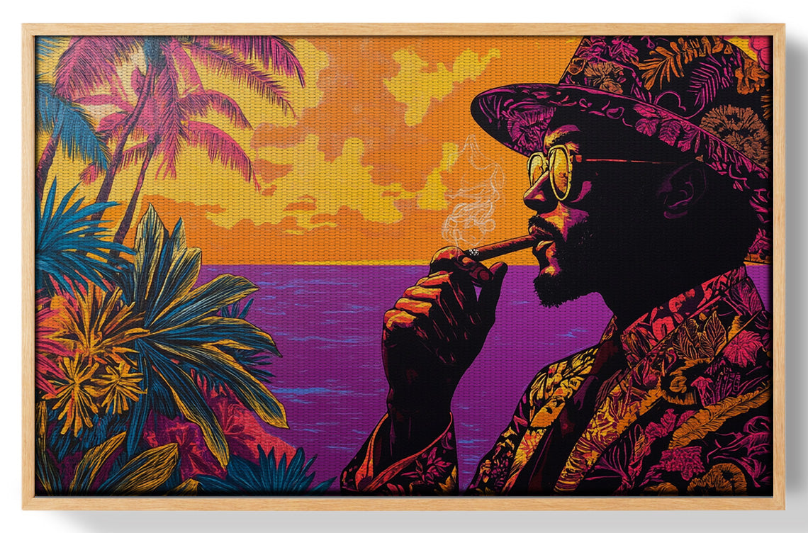 Black Man Tropical Portrait African American wall art view 49