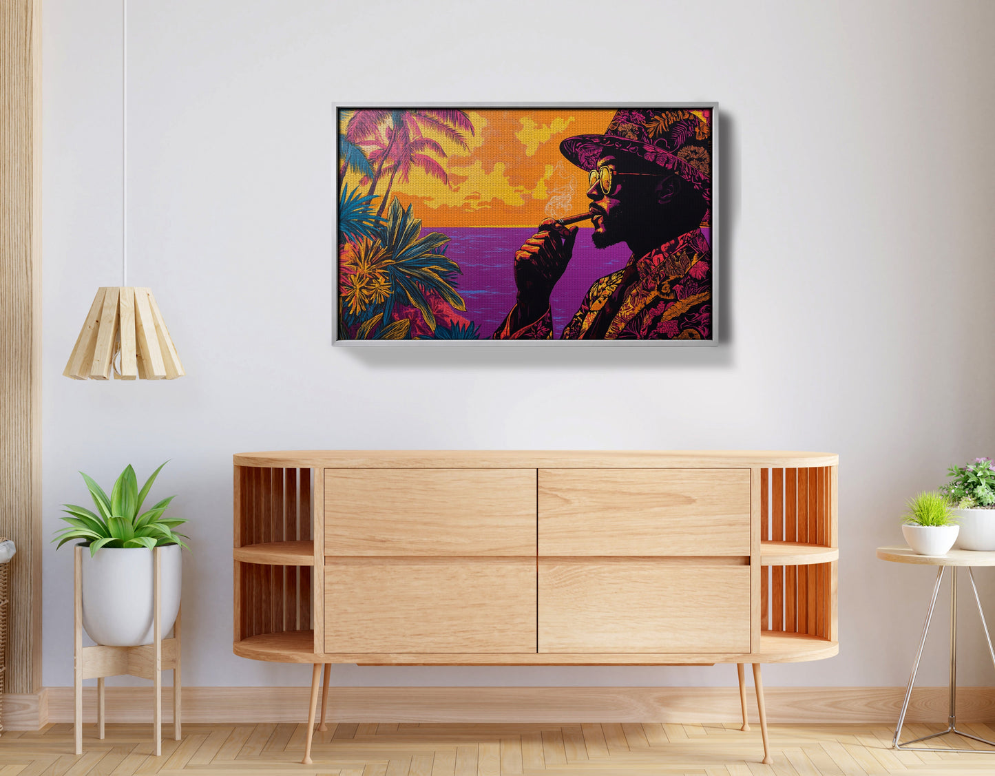Black Man Tropical Portrait African American wall art view 56