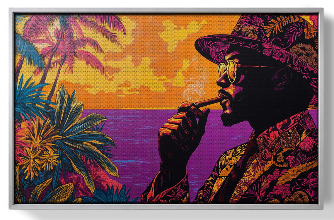 Black Man Tropical Portrait African American wall art view 55