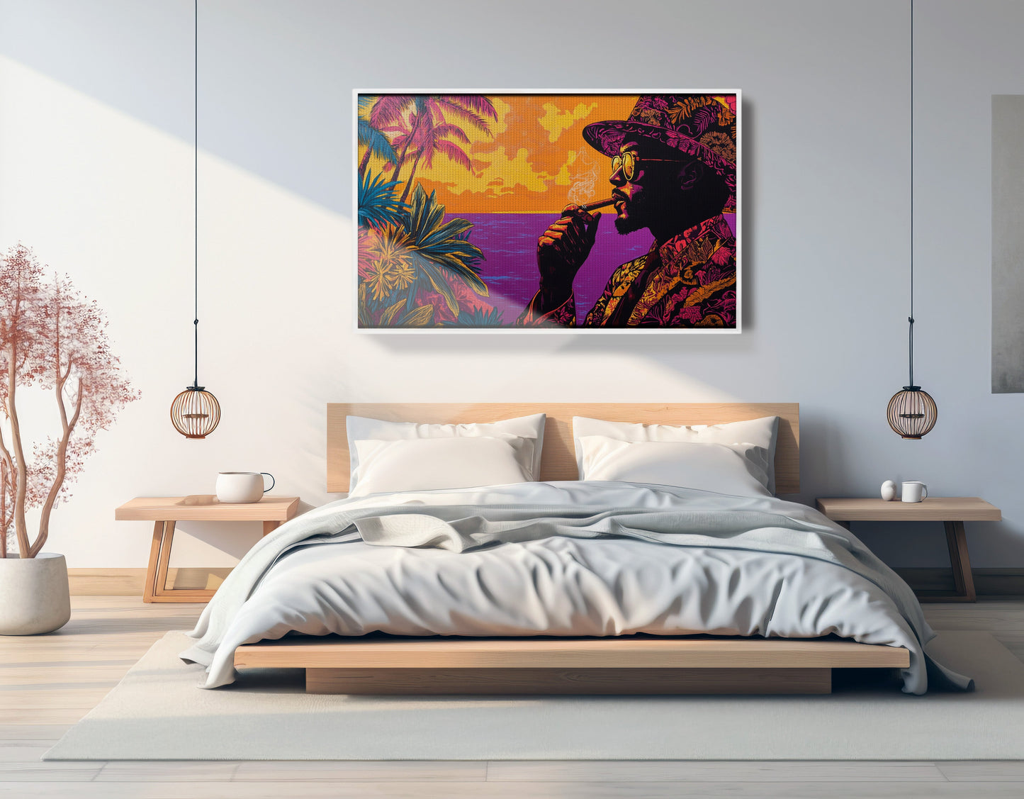 Black Man Tropical Portrait African American wall art view 63