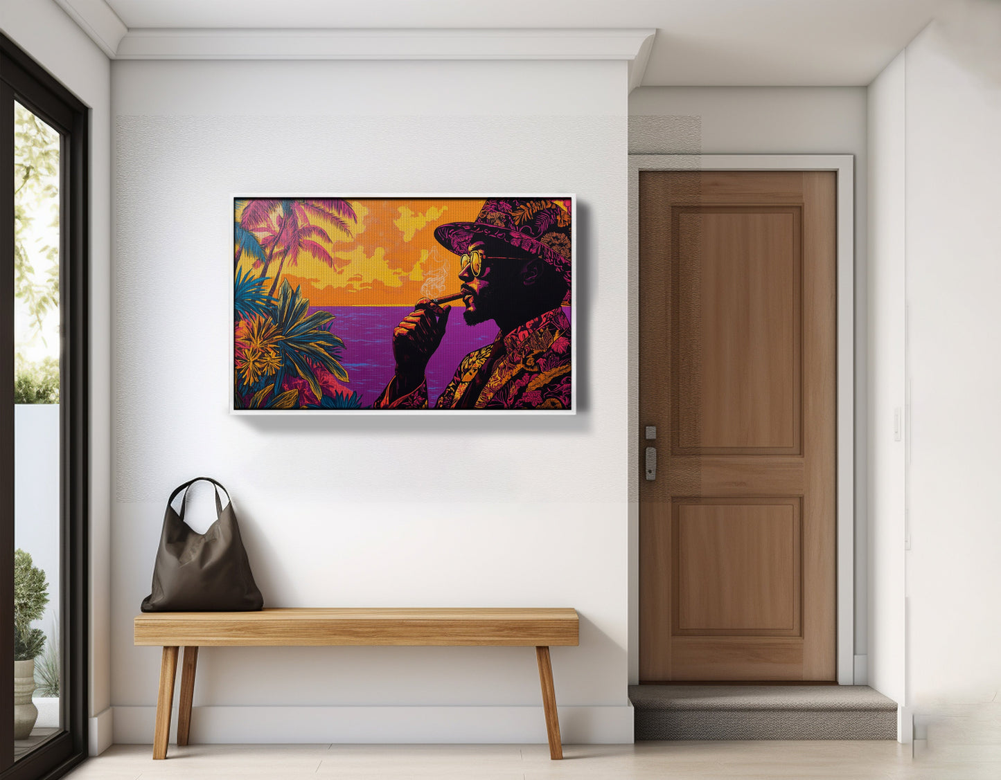 Black Man Tropical Portrait African American wall art view 65
