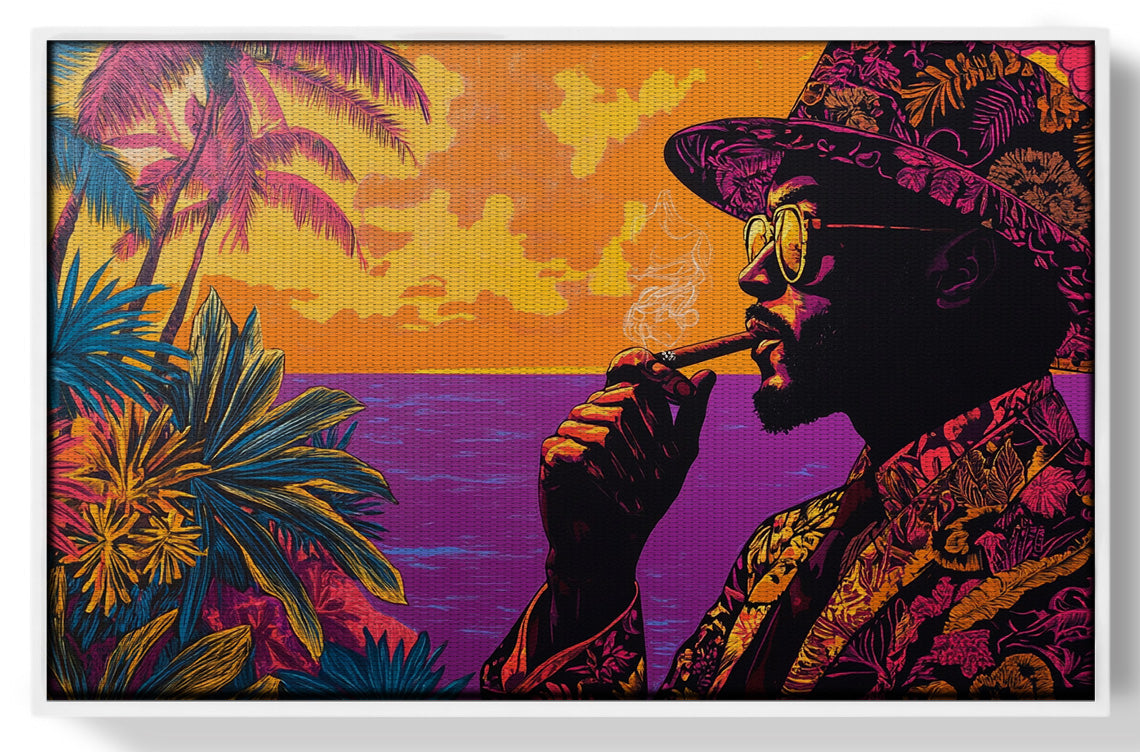 Black Man Tropical Portrait African American wall art view 61