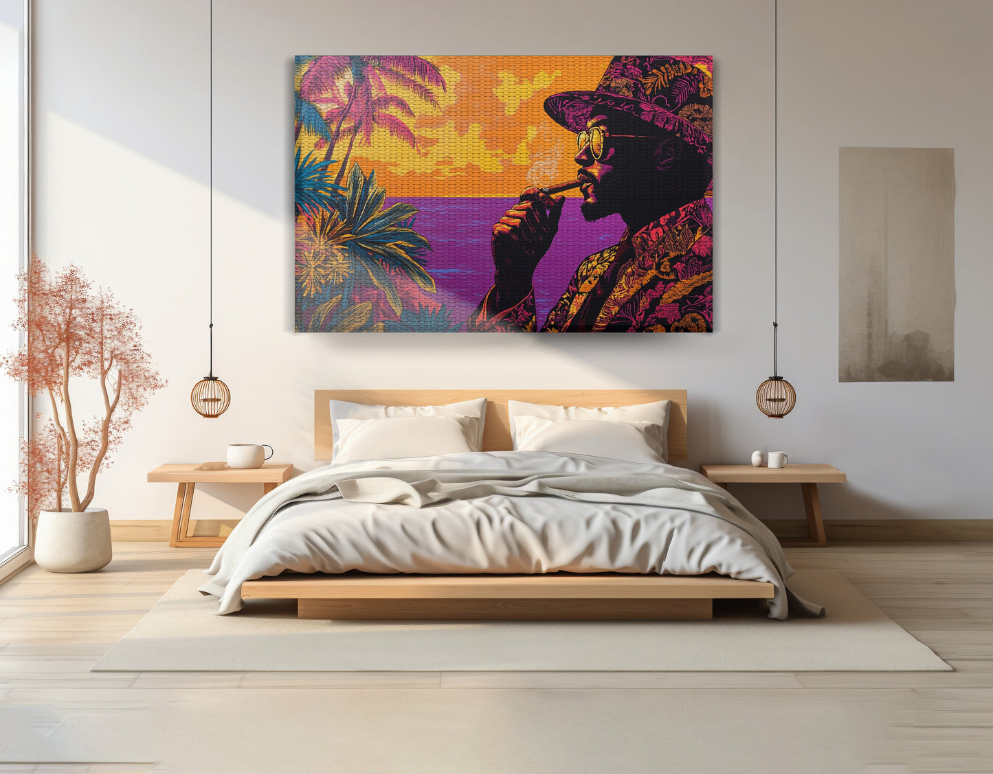 Black Man Tropical Portrait African American wall art view 15
