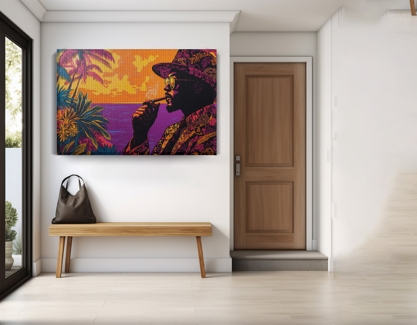 Black Man Tropical Portrait African American wall art view 17