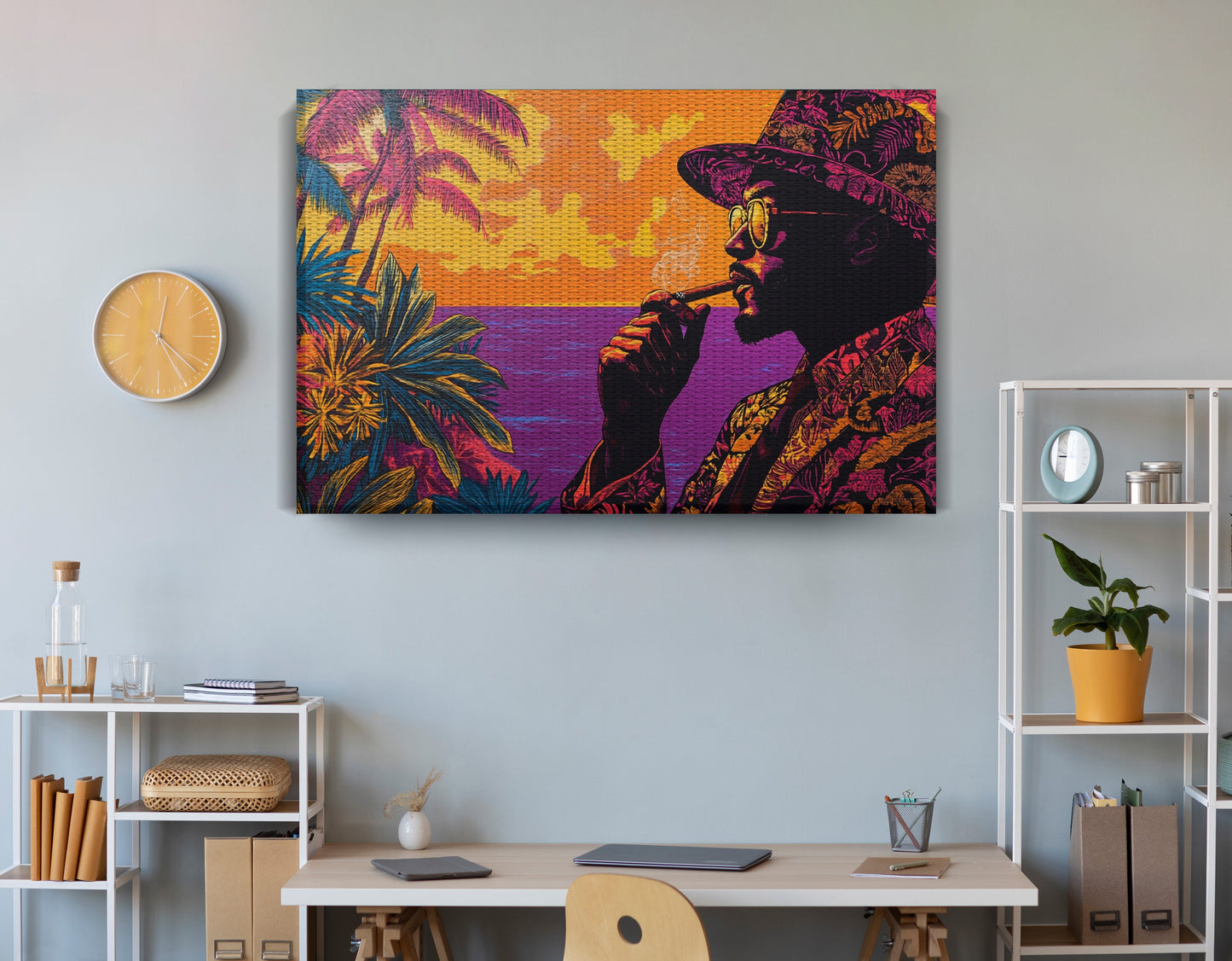 Black Man Tropical Portrait African American wall art view 18
