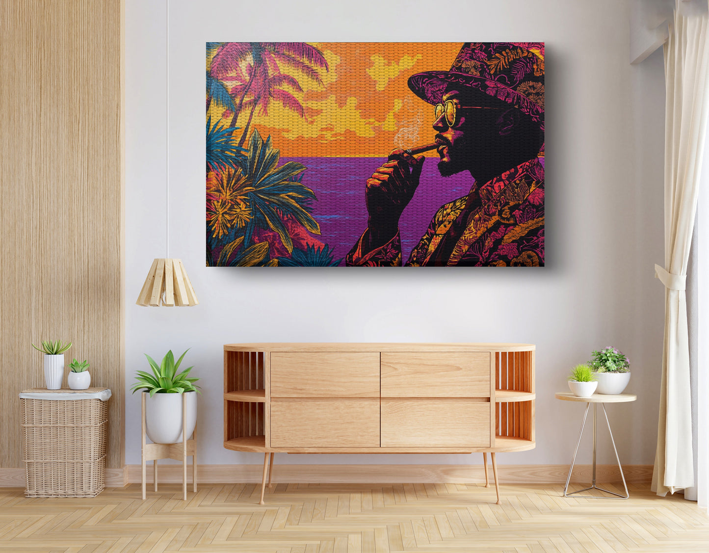 Black Man Tropical Portrait African American wall art view 14