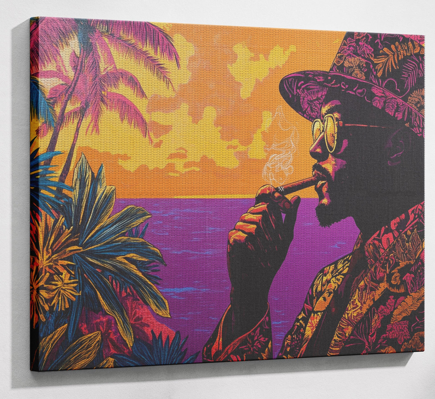 Black Man Tropical Portrait African American wall art view 13