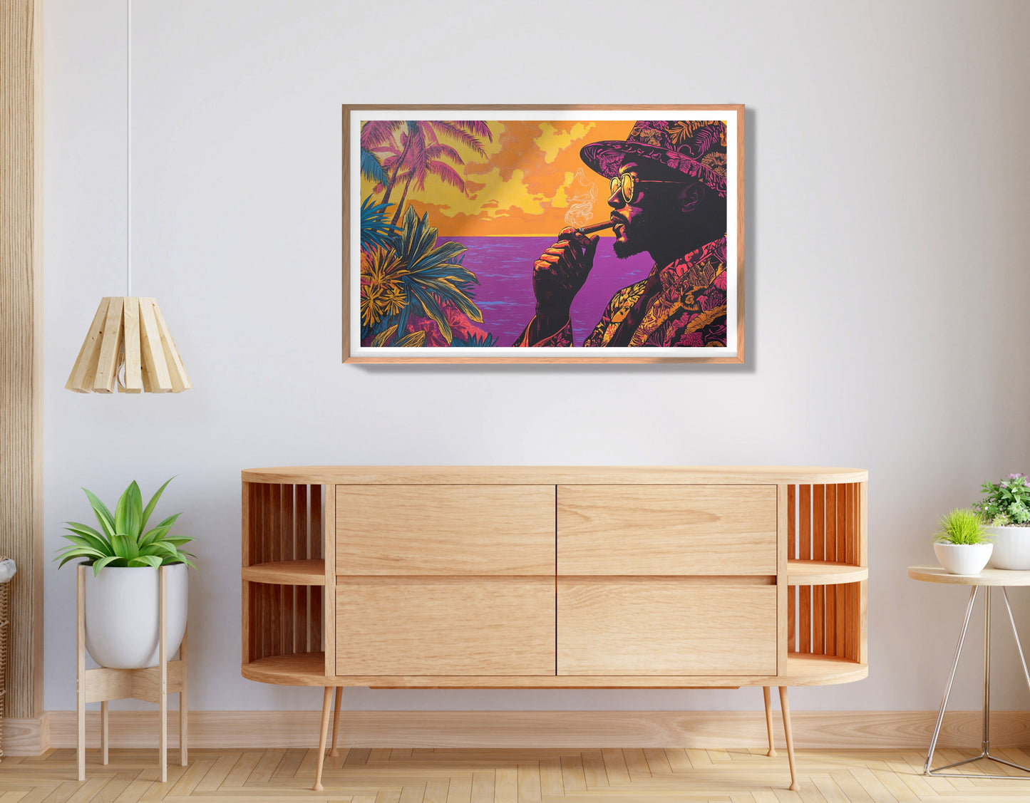 Black Man Tropical Portrait African American wall art view 80