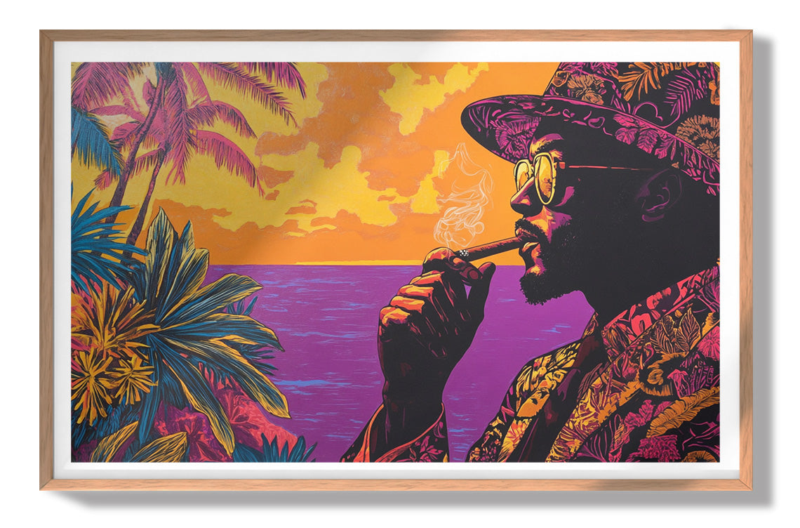 Black Man Tropical Portrait African American wall art view 79