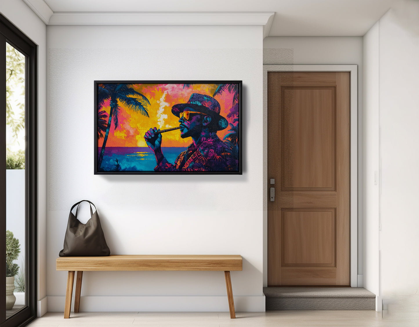 Black Man Ocean Sunset African American wall art view 29