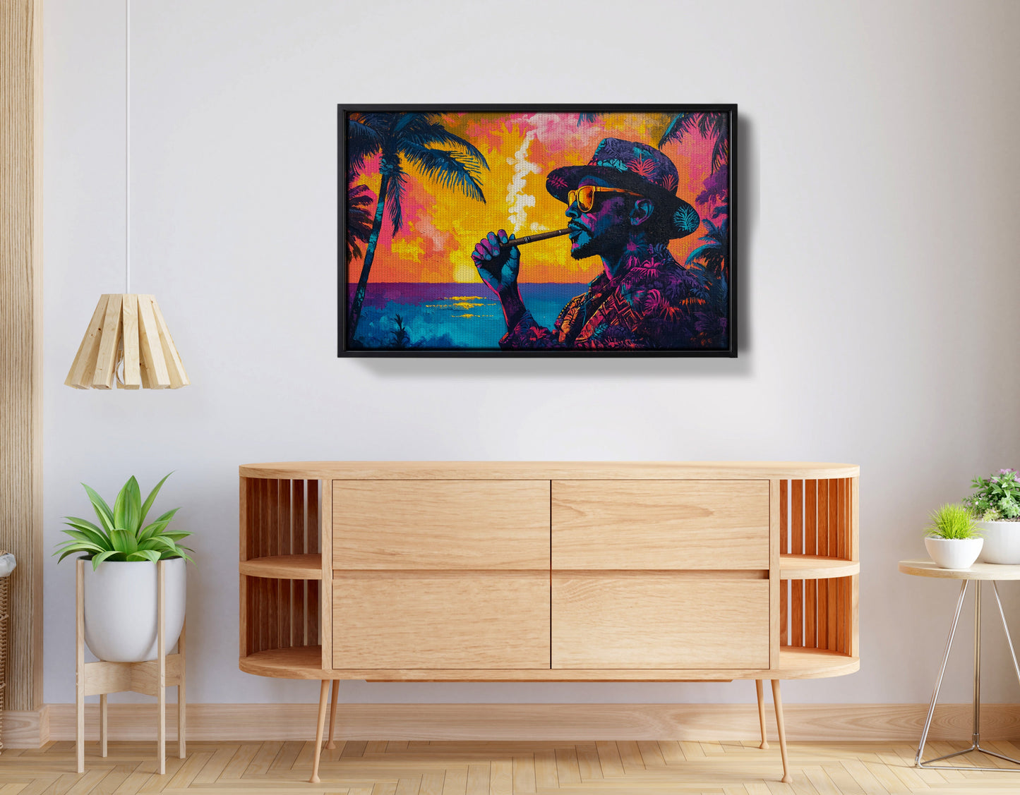 Black Man Ocean Sunset African American wall art view 26