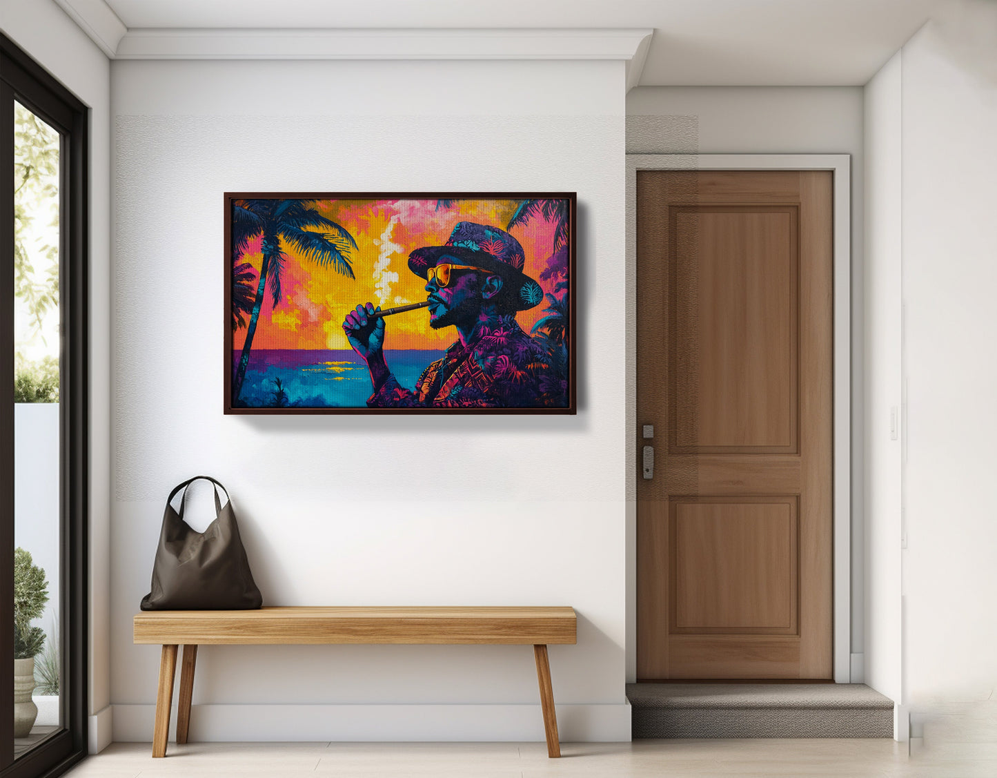 Black Man Ocean Sunset African American wall art view 35