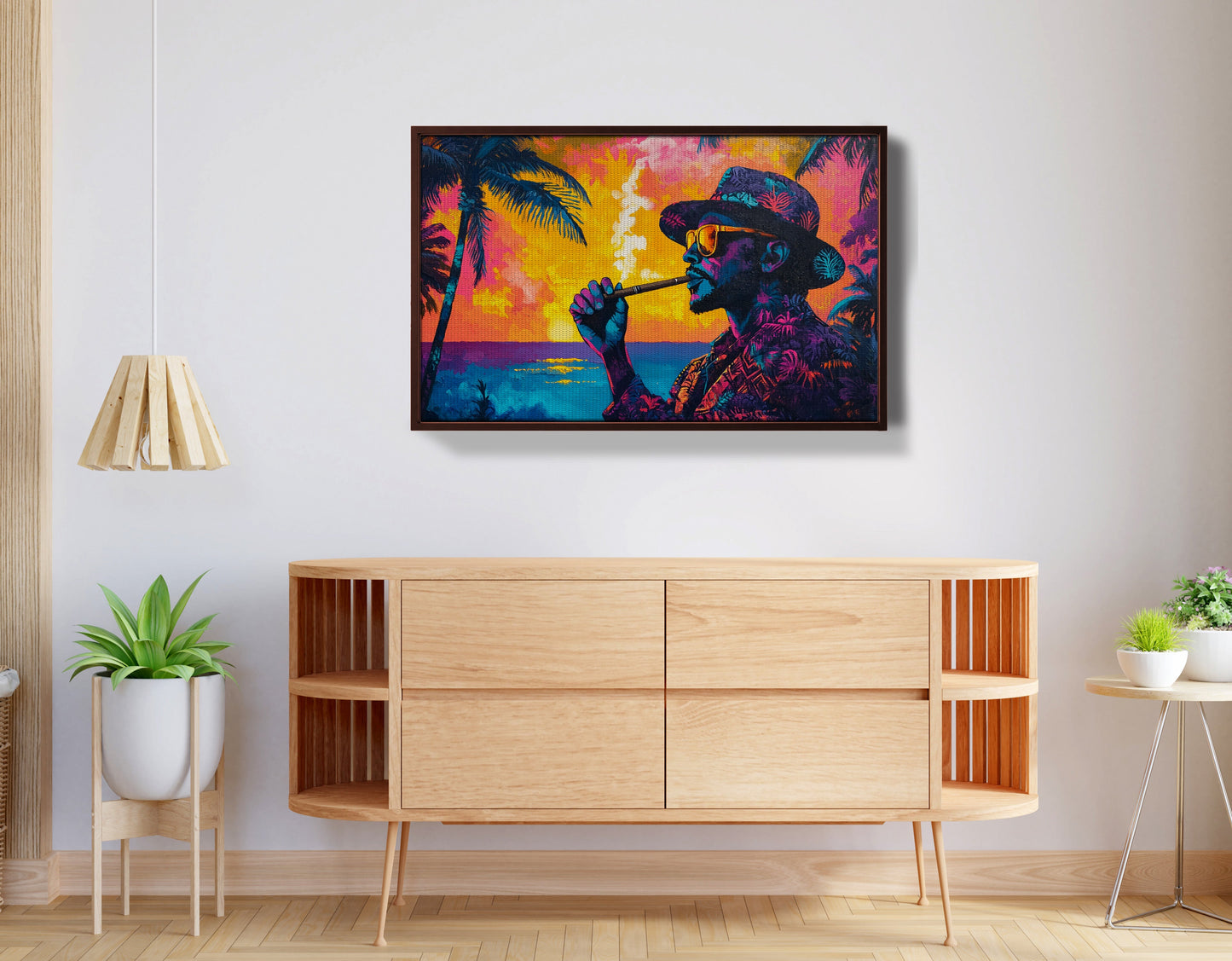 Black Man Ocean Sunset African American wall art view 32