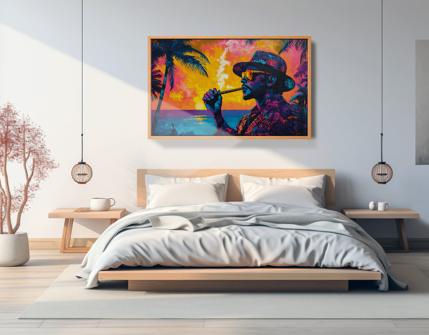 Black Man Ocean Sunset African American wall art view 45