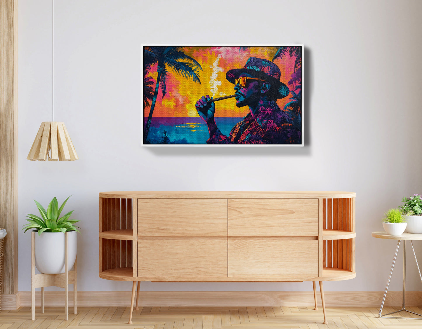 Black Man Ocean Sunset African American wall art view 62