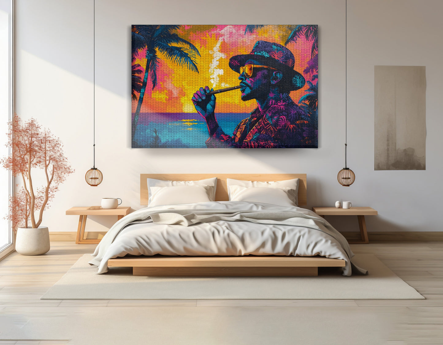 Black Man Ocean Sunset African American wall art view 15