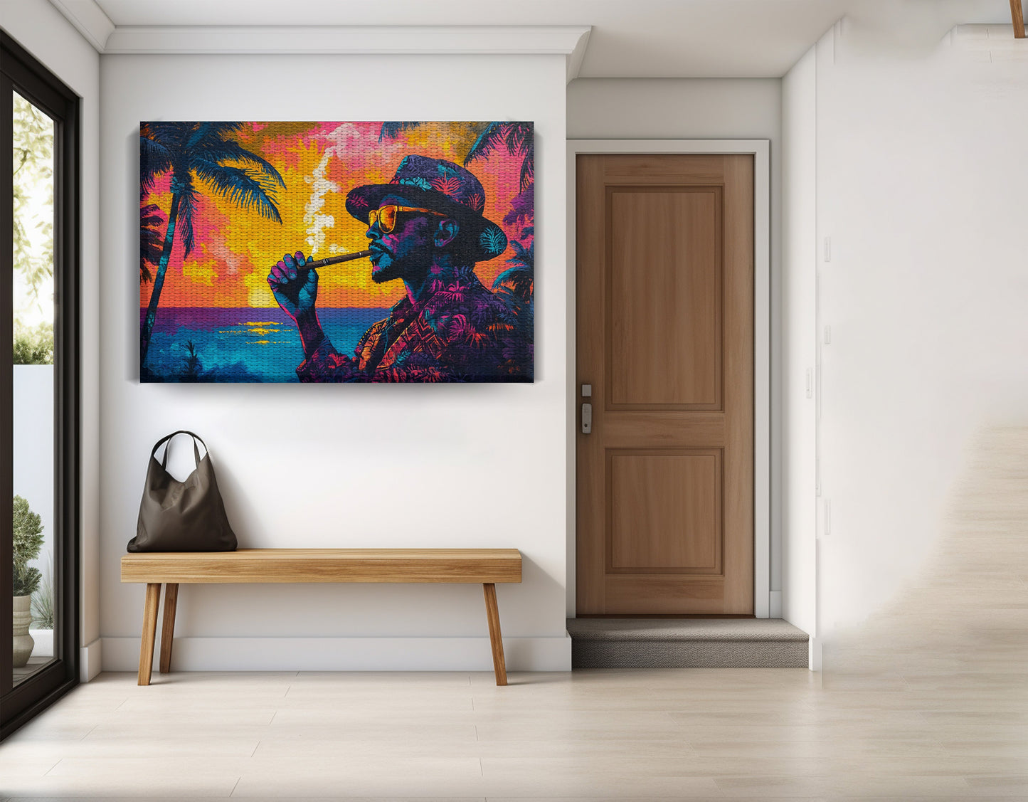 Black Man Ocean Sunset African American wall art view 17
