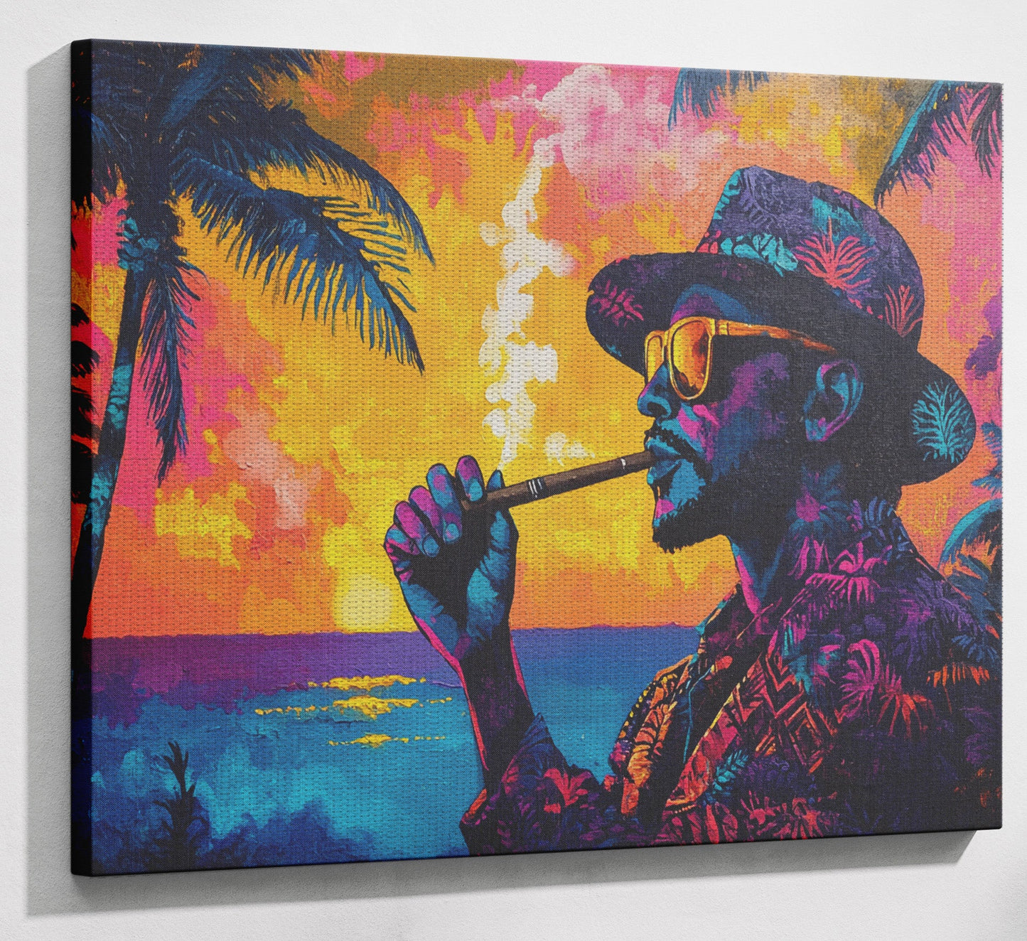 Black Man Ocean Sunset African American wall art view 13
