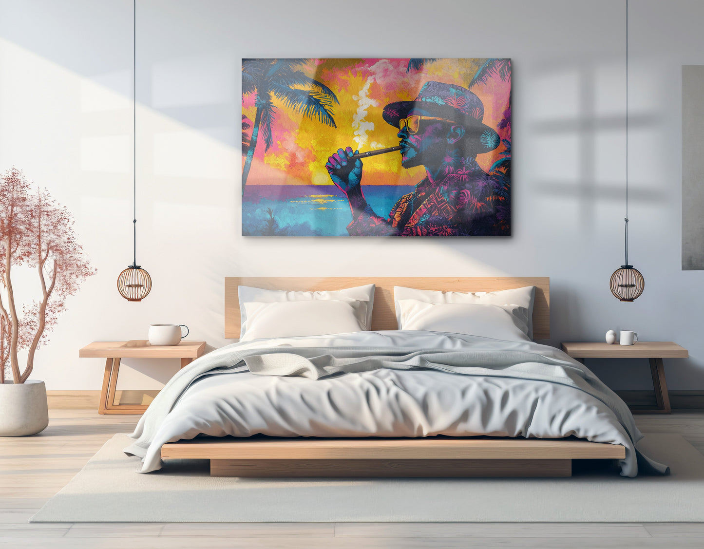 Black Man Ocean Sunset African American wall art view 21