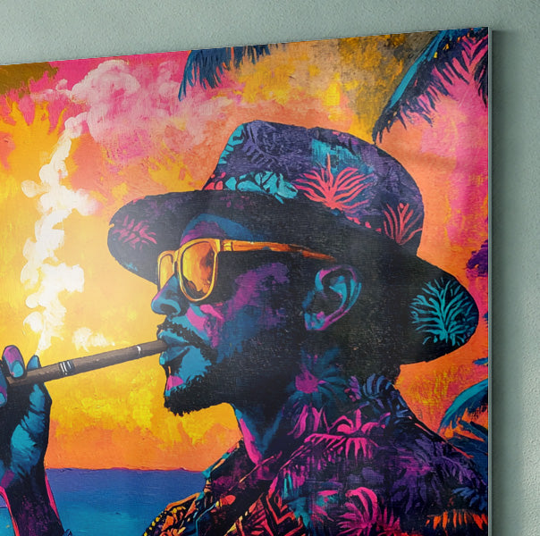 Black Man Ocean Sunset African American wall art view 22