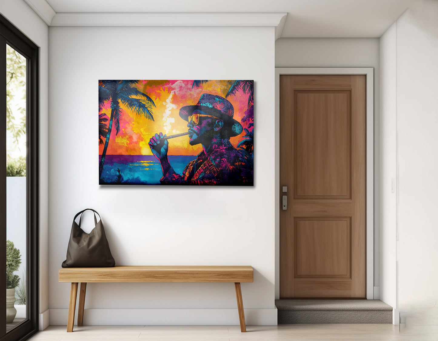 Black Man Ocean Sunset African American wall art view 23