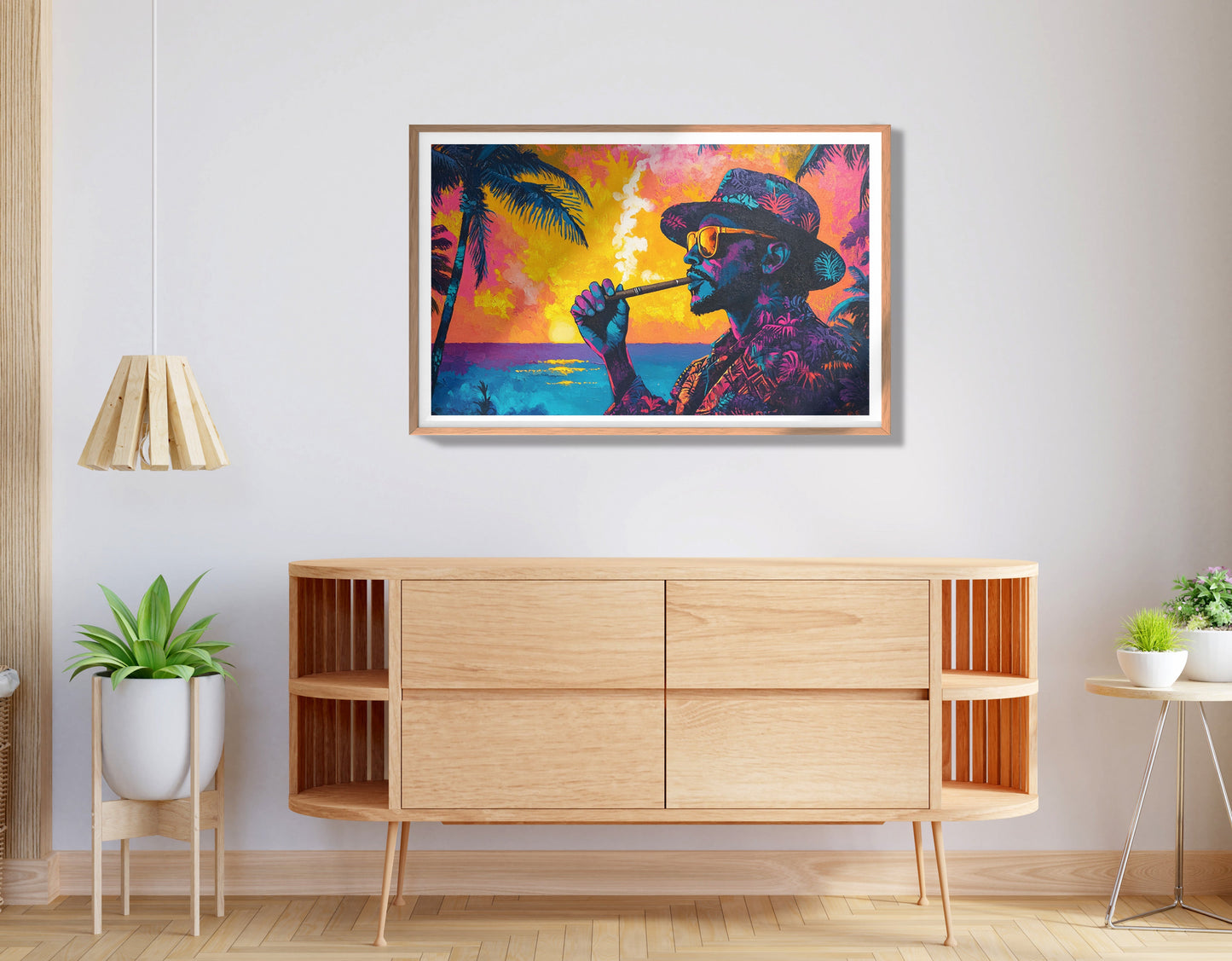 Black Man Ocean Sunset African American wall art view 80