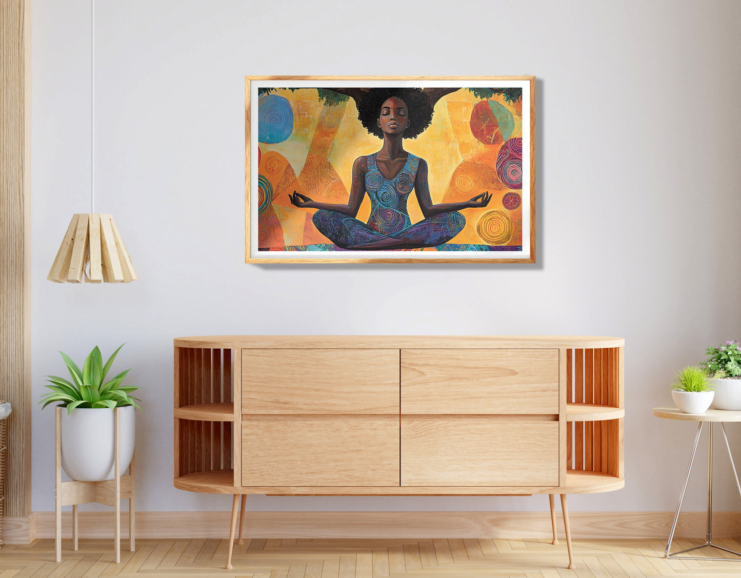 Elephant Moon River African American canvas print view 74