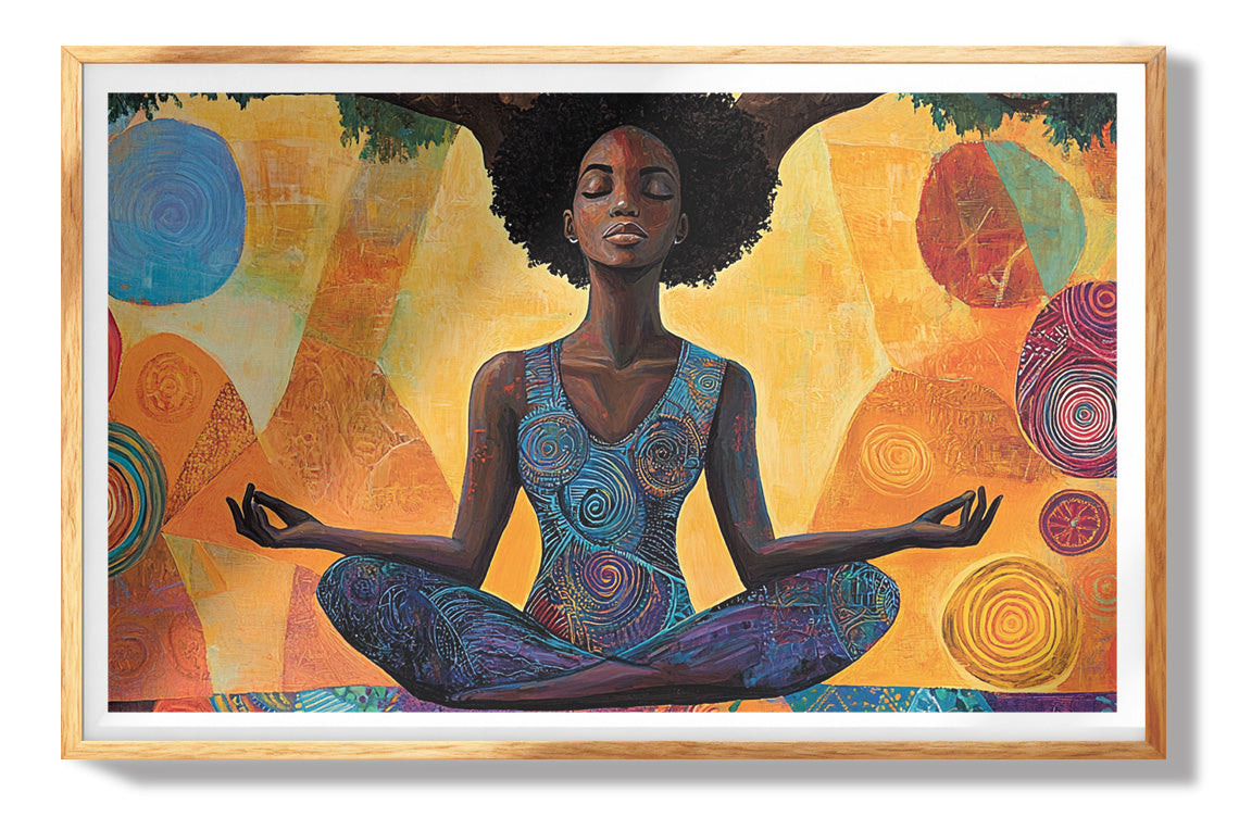 Elephant Moon River African American canvas print view 73