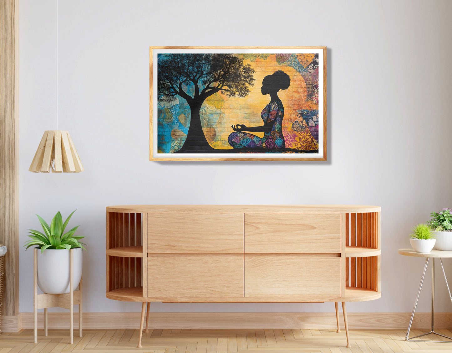Colorful Bus Street Scene Black African American canvas print view 74