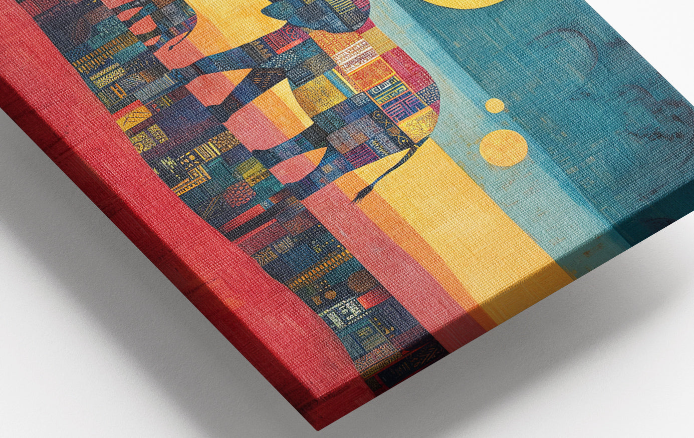 Close-up of Elephant and Calf Abstract Black African American abstract art detail