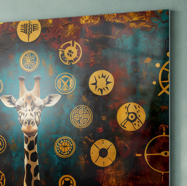Giraffe Symbol Pattern Black African American canvas print view 22