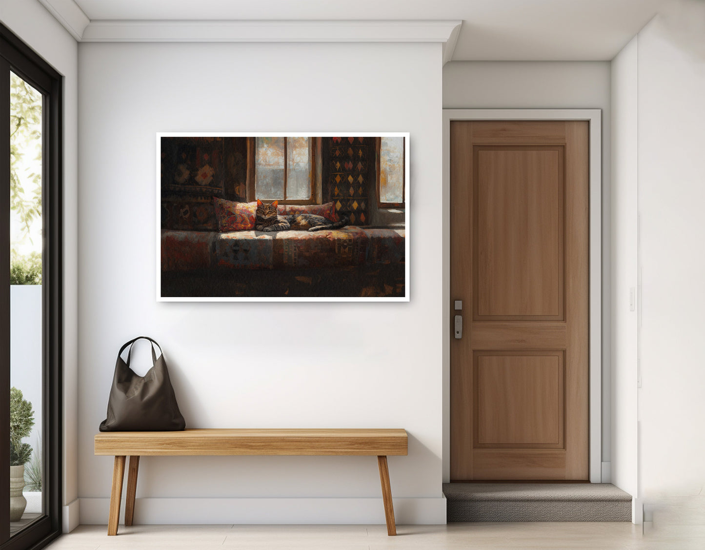 Cozy Cat Sofa African American canvas print home decor view