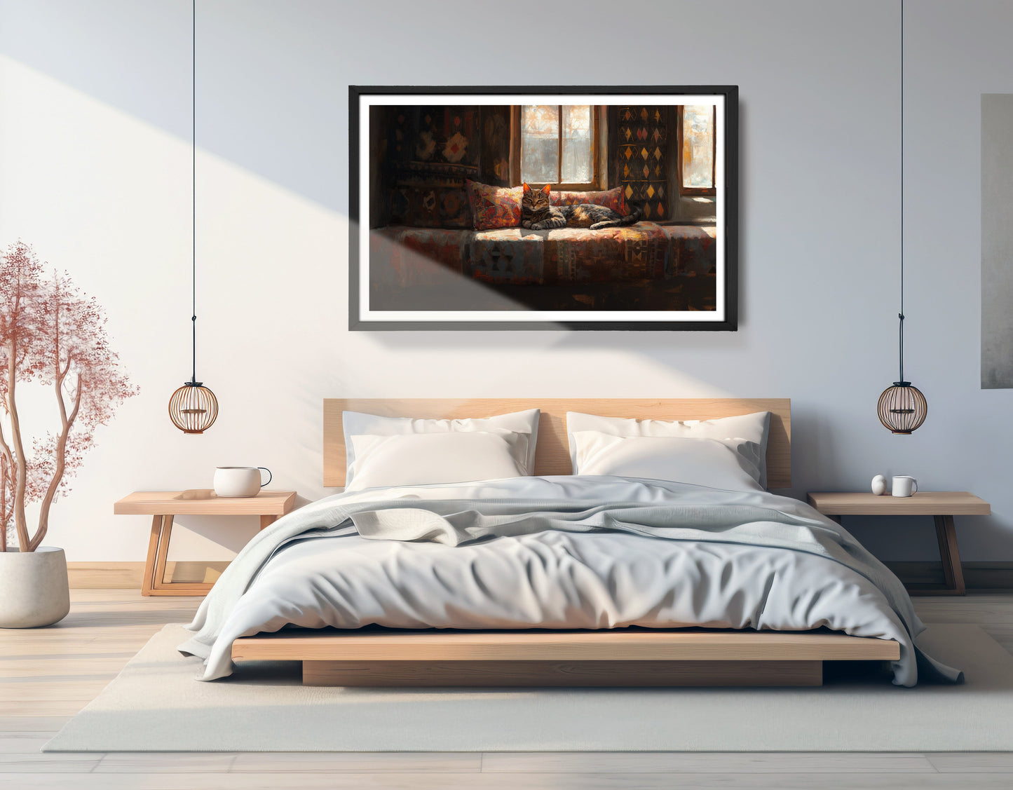 Cozy Cat Sofa African American canvas print view 69