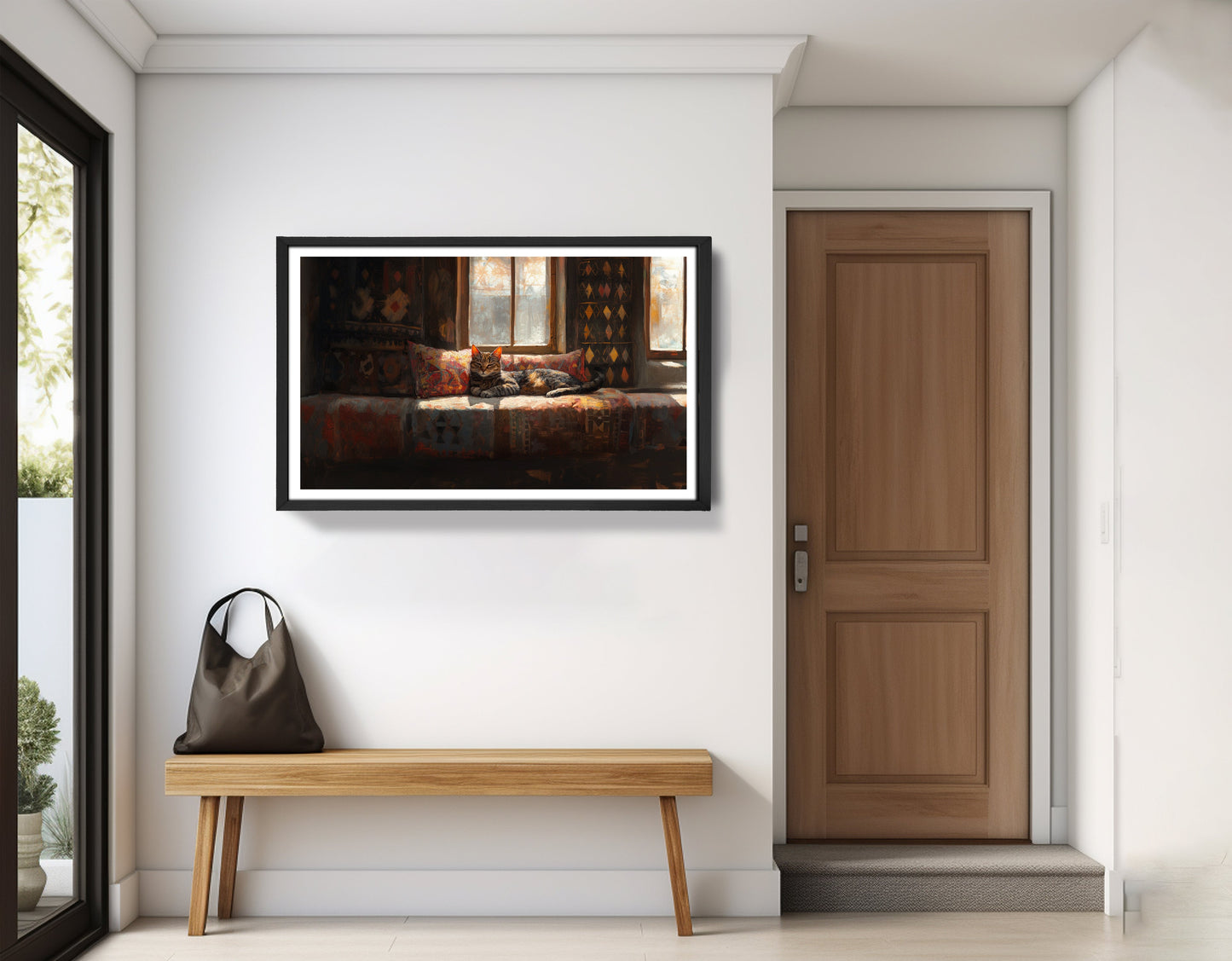 Cozy Cat Sofa African American canvas print view 71