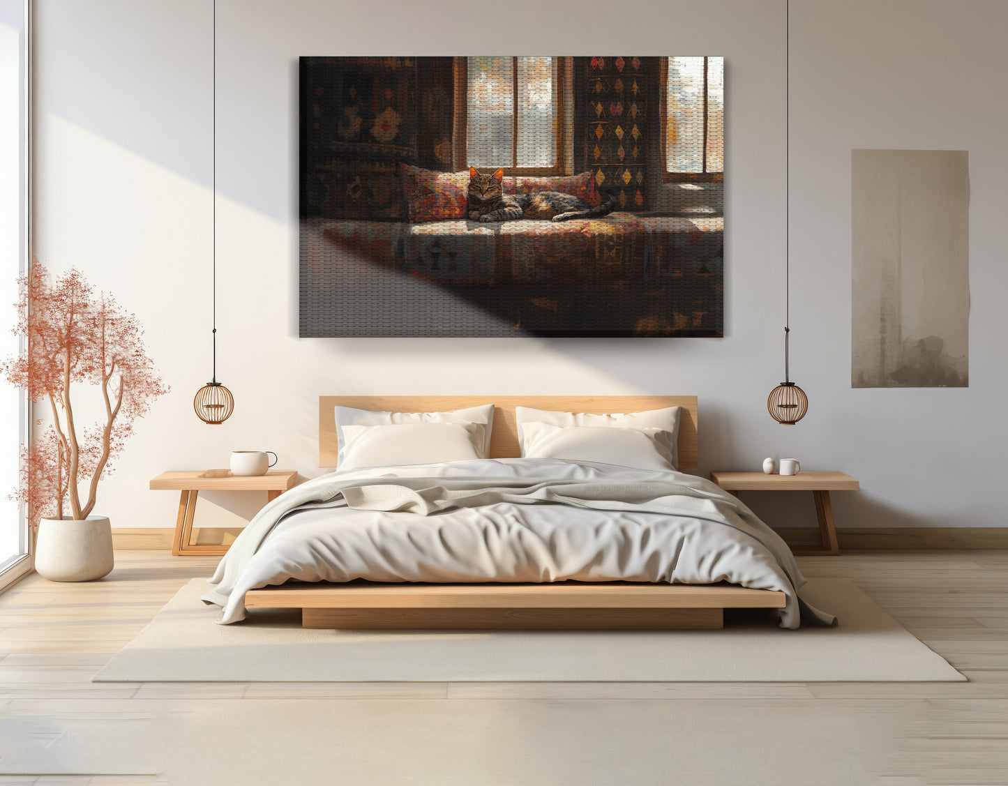 Cozy Cat Sofa African American canvas print view 15