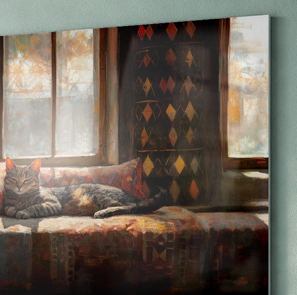 Cozy Cat Sofa African American canvas print view 22