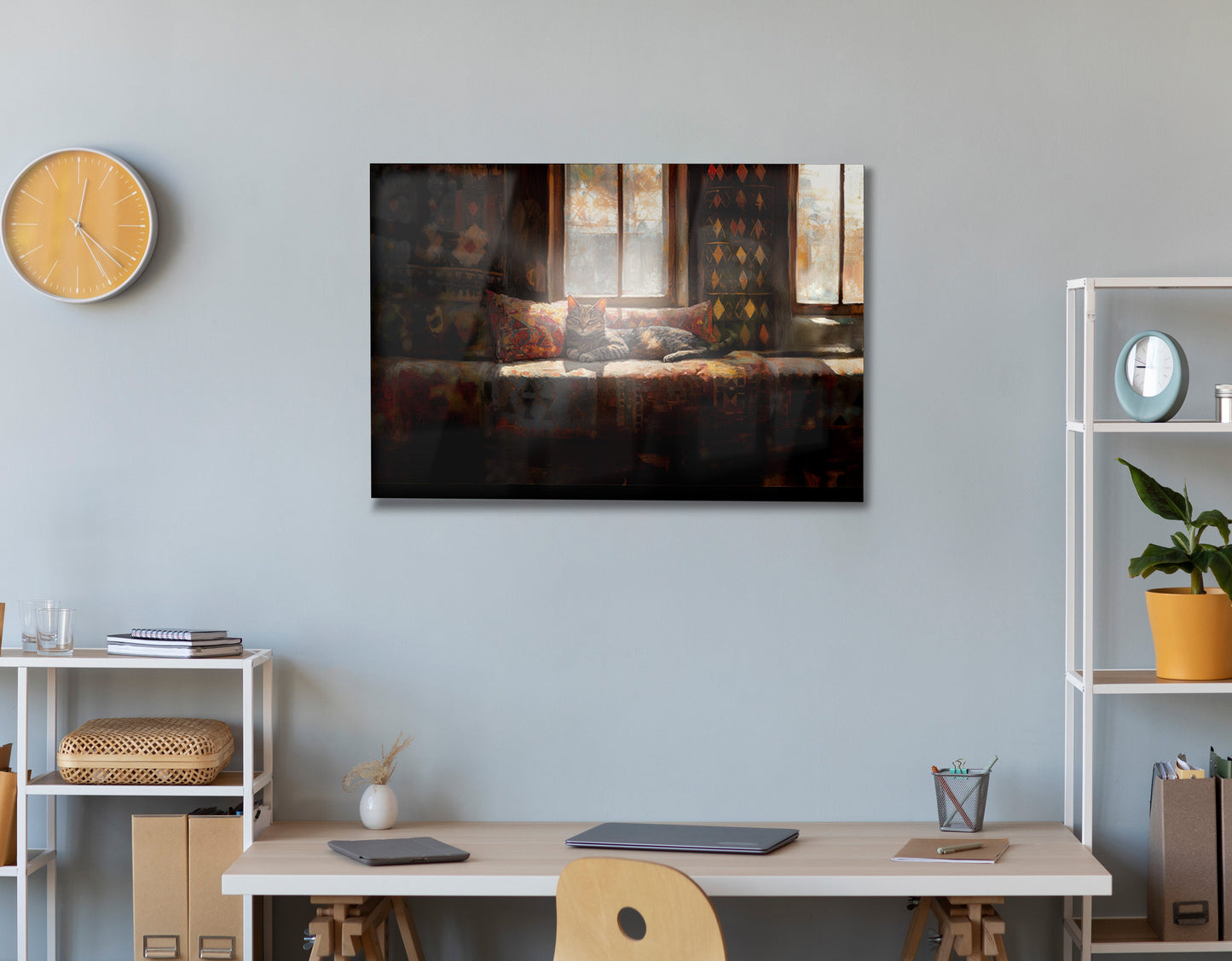 Cozy Cat Sofa African American canvas print view 24