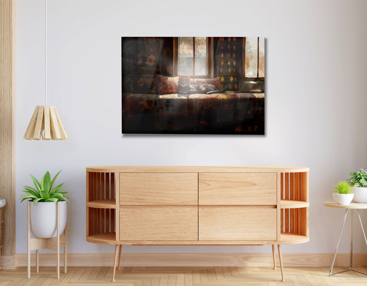 Cozy Cat Sofa African American canvas print view 20