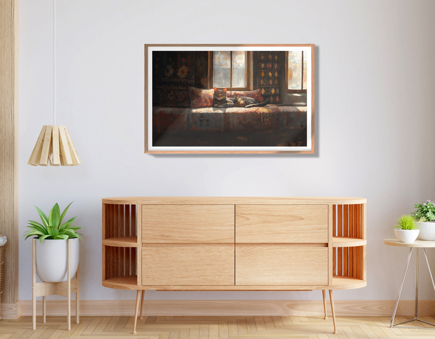 Cozy Cat Sofa African American canvas print view 80