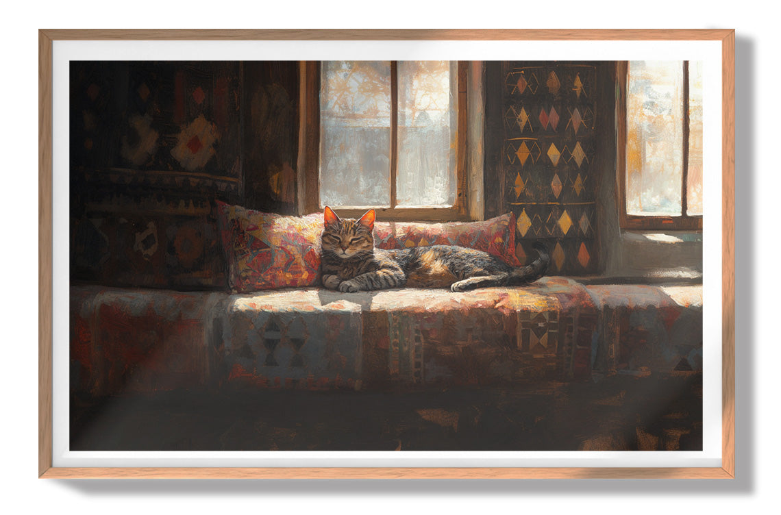 Cozy Cat Sofa African American canvas print view 79