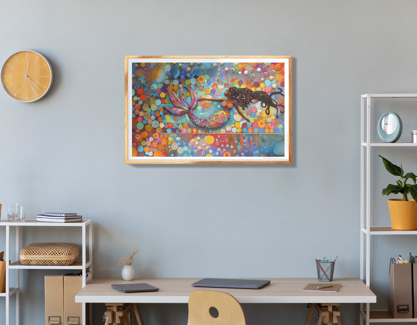 Tropical Parrot Floral Black Caribbean wall art view 78