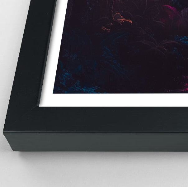 Neon Giraffe Jungle Black Black culture wall art view 70