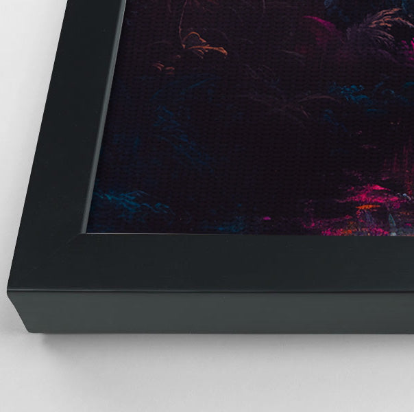 Neon Giraffe Jungle Black Black culture wall art view 28