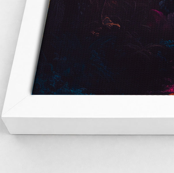 Neon Giraffe Jungle Black Black culture wall art view 64