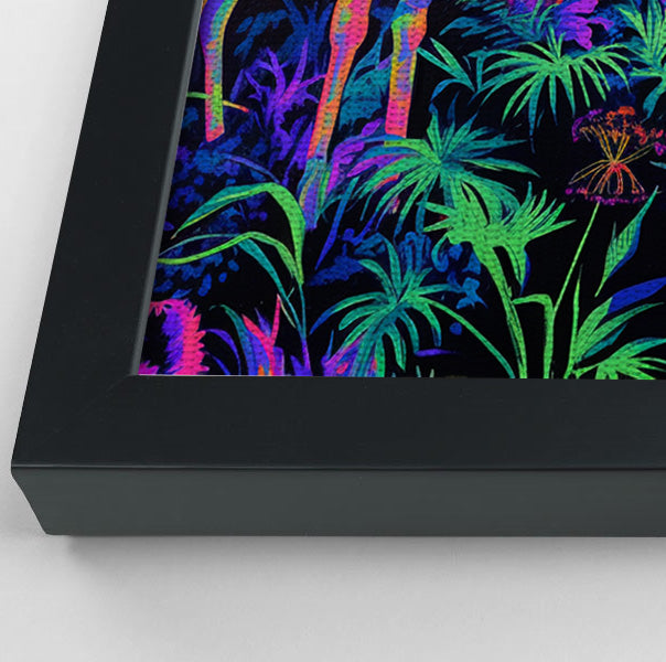 Neon Giraffe Jungle African American canvas print view 16