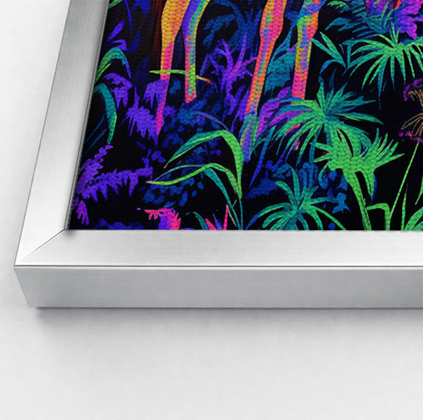 Neon Giraffe Jungle African American canvas print view 27